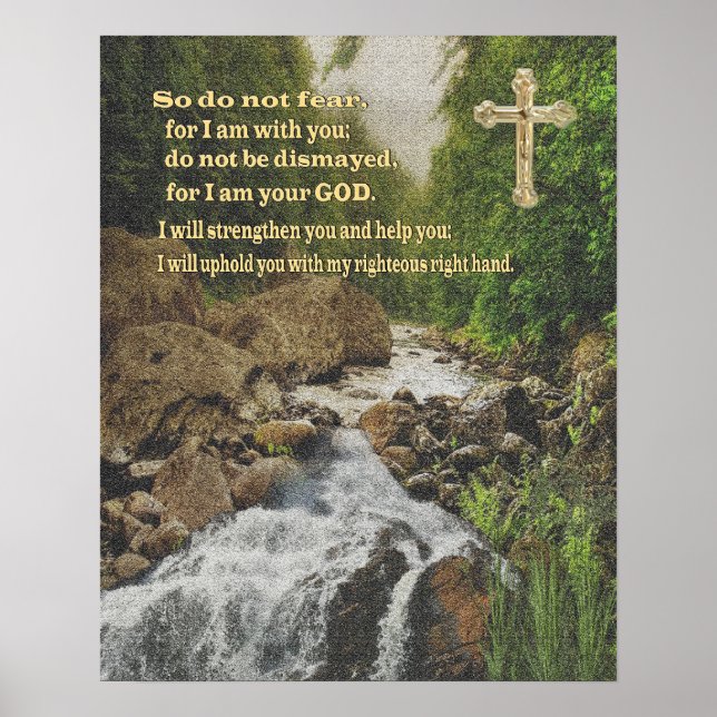 Isiah 41:10 Christian poster (Front)