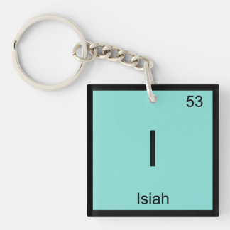 Isiah Name Chemistry Element Periodic Table Keychain