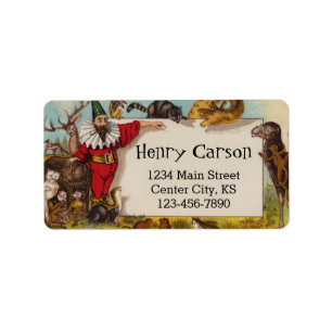 Isidore the Elf & his Animals Address Labels