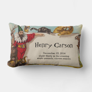 Isidore the Elf & his Animals Announcement Pillow