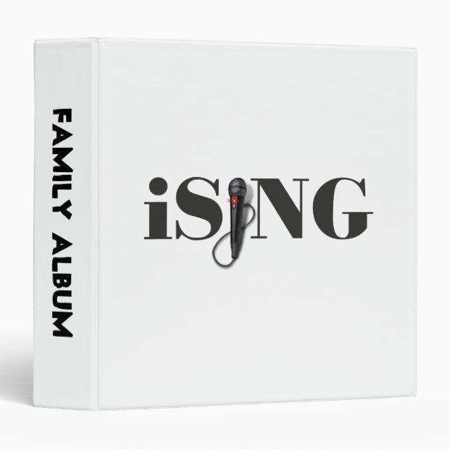 iSING Microphone Performer 3 Ring Binder (Front/Spine)