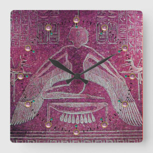 ISIS, Antique Pink Square Wall Clock