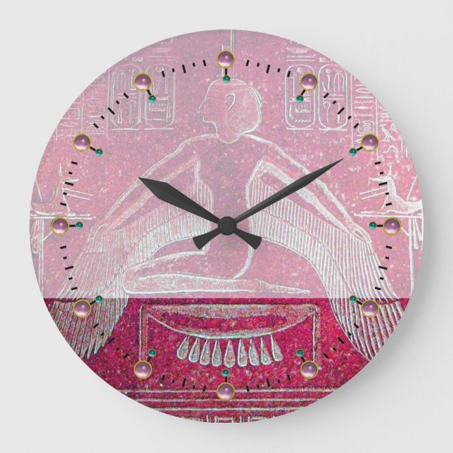 ISIS, Antique Red Pink Large Clock (Front)