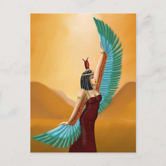 Isis Egyptian Pagan mother goddess digital art Postcard (Front)