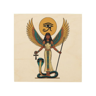  Isis God - Ancient Egyptian History  Wood Wall Art