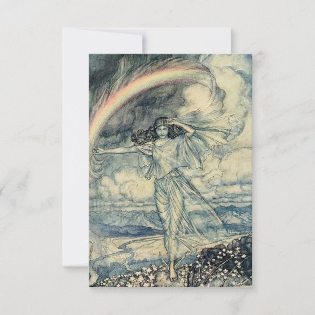 “Isis Rainbow Goddess” by Arthur Rackham Thank You Card (Front)
