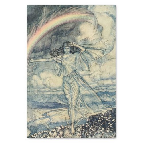 Isis Rainbow Goddess by Arthur Rackham Tissue Paper