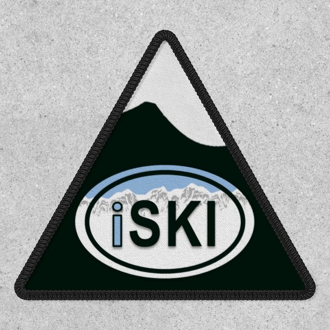 iSki Snowcapped Mountains Skiing Patch (Front)