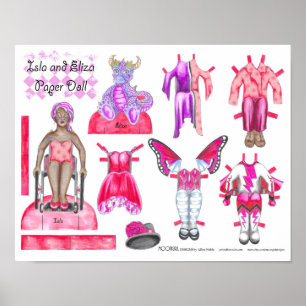 Isla and Eliza Paper Doll Set - Play or Display Poster