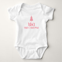 Isla First Christmas Baby 1st Xmas Name Outfit