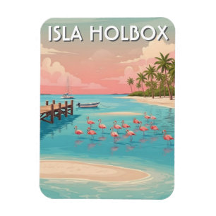 Isla Holbox Mexico Travel Beach Magnet