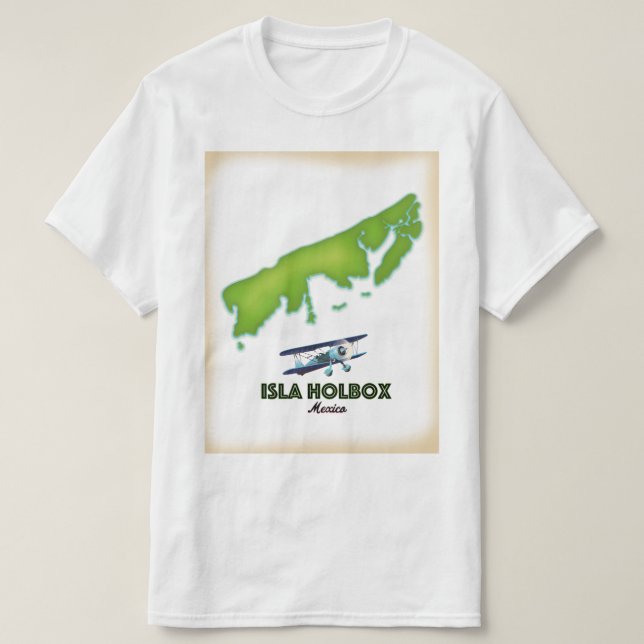 Isla Holbox Mexico travel poster T-Shirt (Design Front)