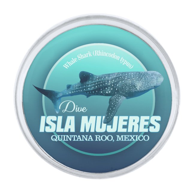 Isla Mujeres (DD2) Silver Finish Lapel Pin (Front)