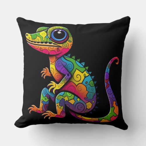 Isla Mujeres Geckos 2 Throw Pillow