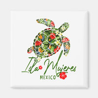 Isla Mujeres Mexico Sea Turtle Tropical Hibiscus V
