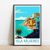 Isla Mujeres Travel Print Wall Art Isla Mujeres Wa