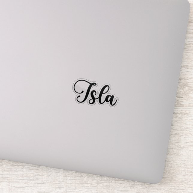 Isla Name - Handwritten Calligraphy Sticker (Detail)