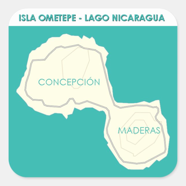 Isla Ometepe Square Sticker (Front)