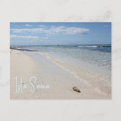 Isla Saona _ Caribbean Beach with Seashell Postcard