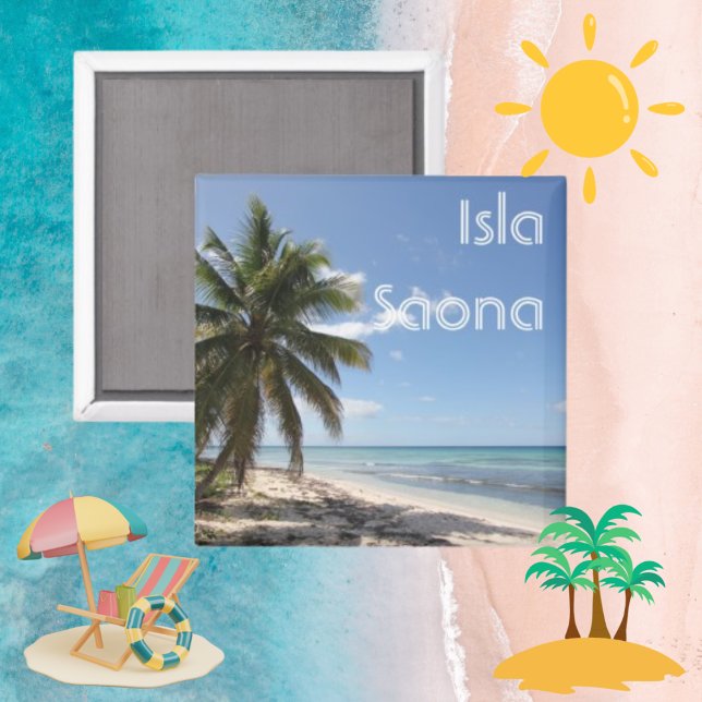 Isla Saona Caribbean Paradise Beach Magnet (Creator Uploaded)