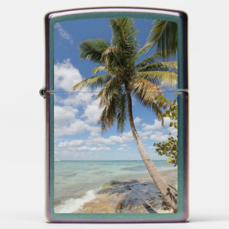 Isla Saona - Palm Tree At The Beach Zippo Lighter