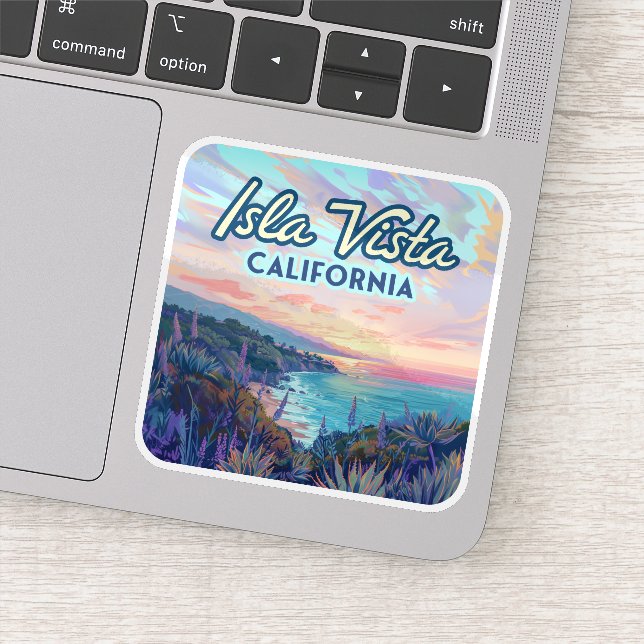 Isla Vista California Santa Barbara Goleta College Sticker (Detail)