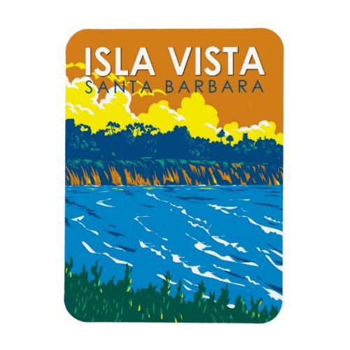Isla Vista California Travel Art Vintage Magnet
