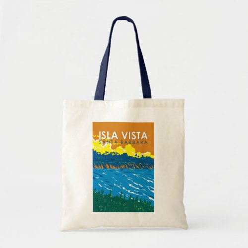 Isla Vista California Travel Art Vintage Tote Bag