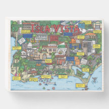 Isla Vista Map Wood Box Sign