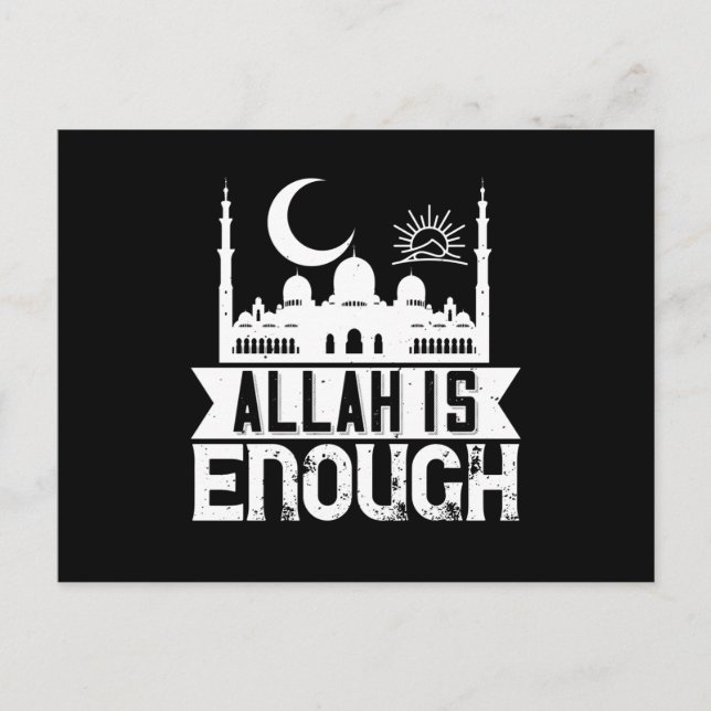 Islam - Allah Is Enough Postcard (Front)