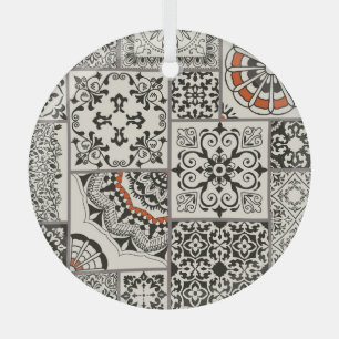 Islam Arabic Majolica Tiles Patchwork Glass Ornament