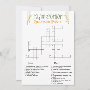 Islam edition crossword quiz puzzle Chapter I Invitation