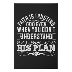 Islam - Faith Is Trusting God Faux Canvas Print