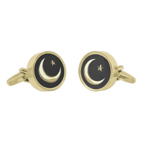 Islam Half Moon and Star Cufflinks