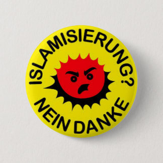 Islam, hatred, Islamization, Pinback Button