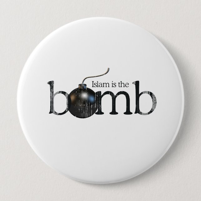 Islam is the bomb Faded.png Pinback Button (Front)