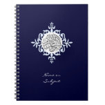Islam Islamic Bismillah Basmala Damask Blue Notebook at Zazzle