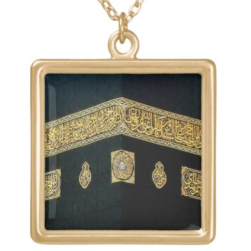Islam Islamic Hajj Eid al Fitr Adha Mubarak Arabic Gold Plated Necklace