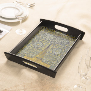 Islam Islamic Muslim Arabic Calligraphy Hajj Kaaba Serving Tray