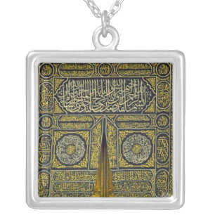 Islam Islamic Muslim Arabic Calligraphy Hajj Kaaba Silver Plated Necklace