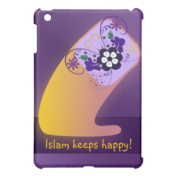 Islam keeps happy big letter flower print iPad mini cases