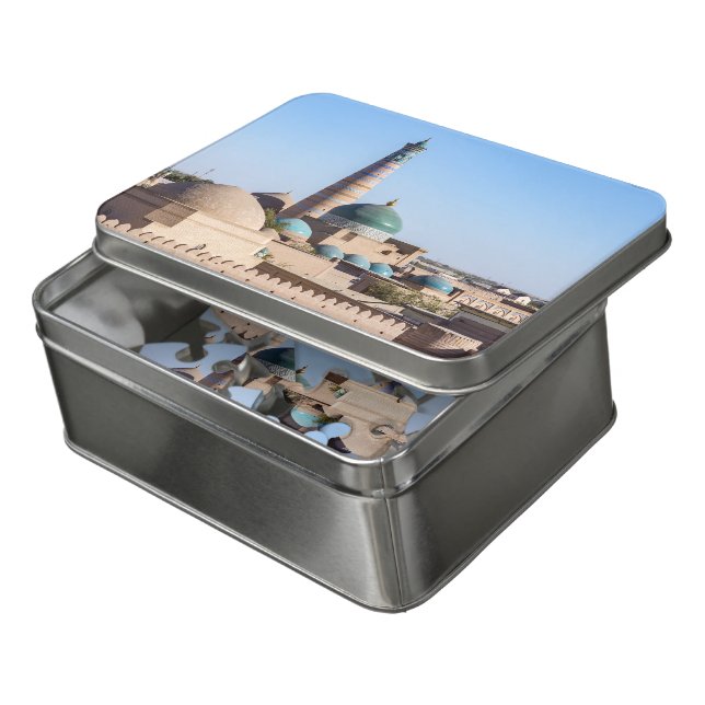 Islam Khodja Minaret & mosque - Khiva, Uzbekistan Jigsaw Puzzle (Lid Open)