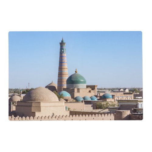 Islam Khodja Minaret  mosque _ Khiva Uzbekistan Placemat