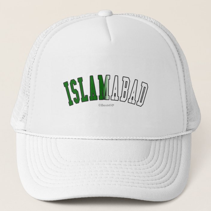 Islamabad in Pakistan National Flag Colors Hat