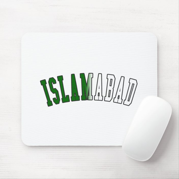Islamabad in Pakistan National Flag Colors Mouse Pad