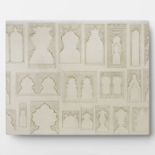Islamic and Moorish arch designs for balconies, wi Plaque