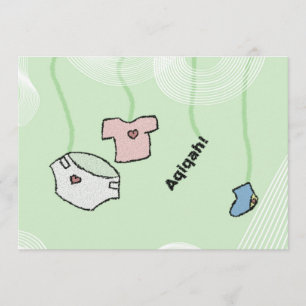 Islamic Aqiqa invitation - baby celebration