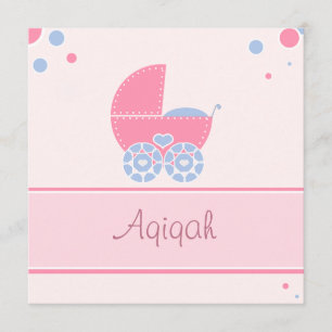 Islamic Aqiqa invitation bismillah baby