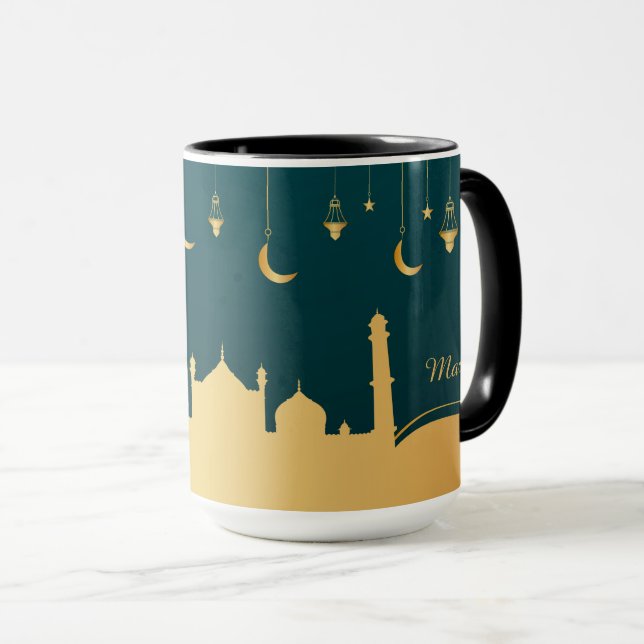 Islamic Arabic Gold Personalized Mug (Front Right)
