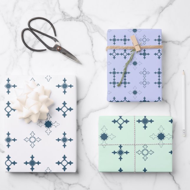 islamic arabic pattern wrapping paper sheets (Front)